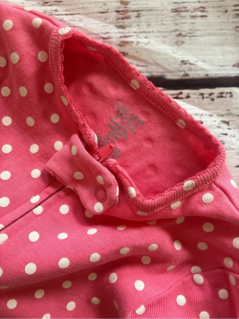 Pink Polka Dot Baby One-Piece Sleeper Girls with Cat Size 2T